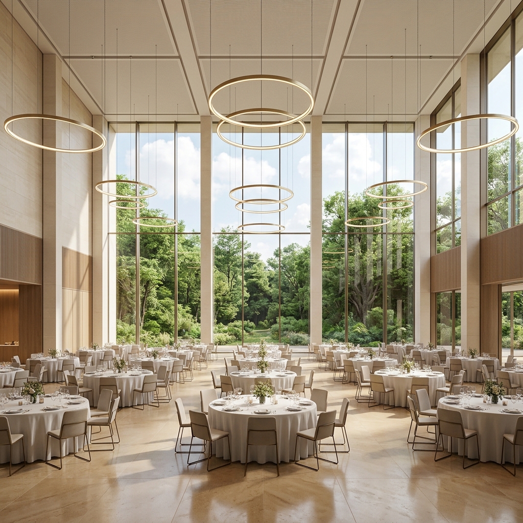 High-capacity Premium Banquet Interior Rendering